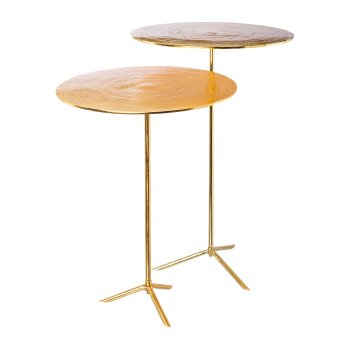 Aluminium side table THEA, 36x36x47cm, gold