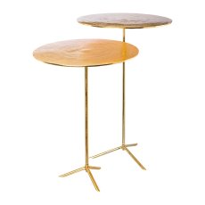 Aluminium side table THEA, 36x36x57cm, gold