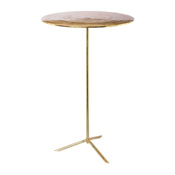 Aluminium side table THEA, 36x36x57cm, gold