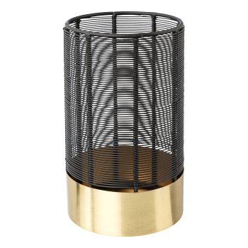 Iron wire stainless steel lantern CATALEA, 13x13x22cm, gold