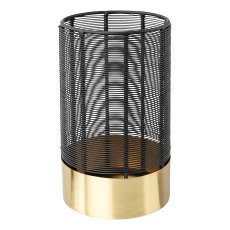 Iron wire stainless steel lantern CATALEA, 13x13x22cm, gold