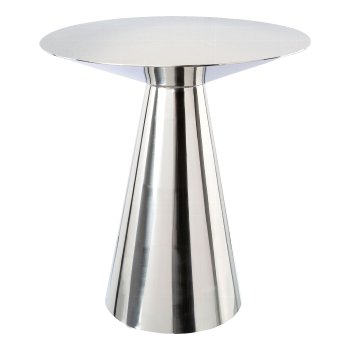 Stainless steel side table OPUS, 45x45x50cm, silver