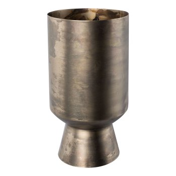 Iron vessel AMPHORA, 30x16x16cm, silver