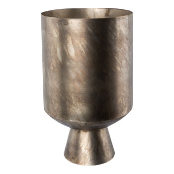 Iron vessel AMPHORA, 40x24x24cm, silver