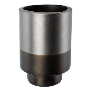 Eisen Gefäß SUNDSVALL, 21x14,5x14,5cm, schwarz silber