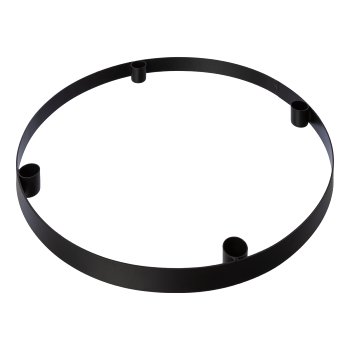 Iron ring 4 candle holder, 38x38x2,5cm, black