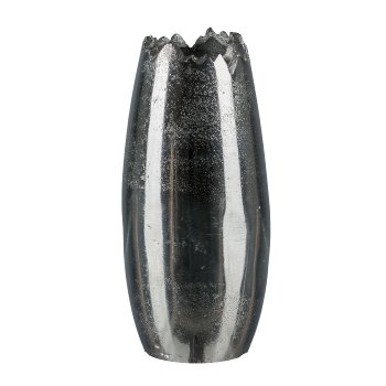 Aluminium Vase "Grinder", 6x6x15cm, Silver
