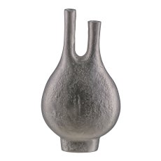 Aluminium Vase DUETT, 17x10x31cm, Anthrazit