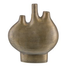 Aluminium Vase TRIPLE, 27x11x30cm, Messing