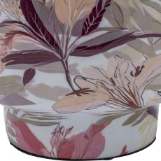 Metal vessel INSTYLE, with leaf print, 13x13x13cm, pale pink, Lepuro