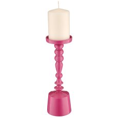Aluminium Kerzenhalter, 10x10x30cm, pink, Lepuro