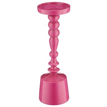 Aluminium Kerzenhalter, 10x10x30cm, pink, Lepuro