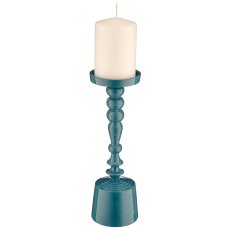 Aluminium candle holder, 10x10x30cm, opal green, Lepuro