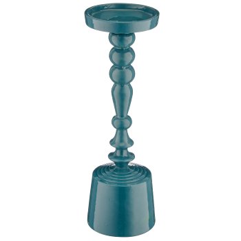 Aluminium candle holder, 10x10x30cm, opal green, Lepuro