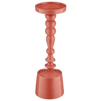 Aluminium candle holder, 10x10x30cm, salmon, Lepuro