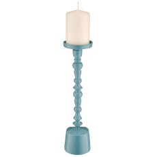 Aluminium candle holder, 10x10x40cm, dove blue, Lepuro