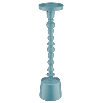 Aluminium candle holder, 10x10x40cm, dove blue, Lepuro