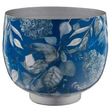 Metallübertopf INSTYLE mit Print, 30x30x25cm, blau, Lepuro