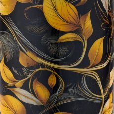 Metal vase INSTYLE with print, 13x13x30cm, black, Lepuro