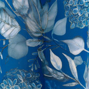 Metallvase INSTYLE mit Print, 16x16x38cm, blau, Lepuro