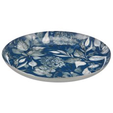 Metallteller INSTYLE mit Print, 31x31x2,5cm, blau, Lepuro
