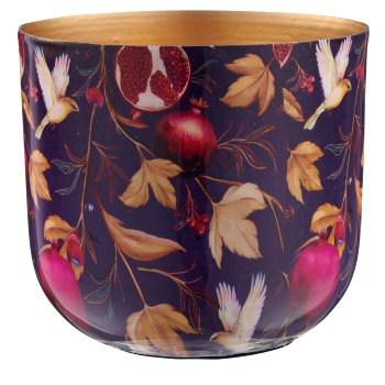Metal planter INSTYLE with print, 9x9x9cm, purple, Lepuro