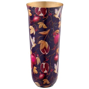 Metal vase INSTYLE with print, 13x13x30cm, purple, Lepuro