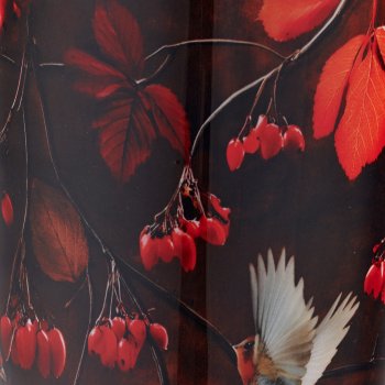 Metallvase INSTYLE mit Print, 16x16x41cm, dunkelbraun, Lepuro