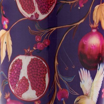 Metal vase INSTYLE with print, 16x16x41cm, purple, Lepuro