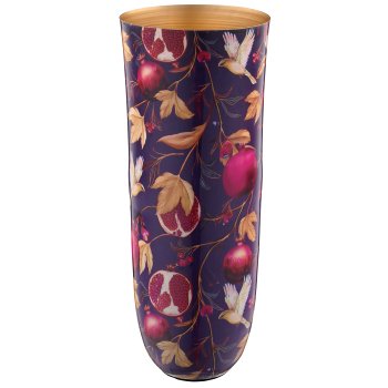 Metal vase INSTYLE with print, 16x16x41cm, purple, Lepuro