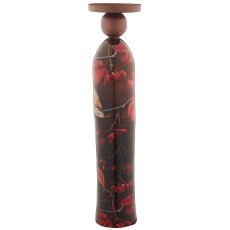 Metall Kerzenhalter INSTYLE mit Print, 10x10x44cm, dunkelbraun, Lepuro