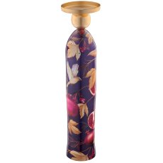 Metall Kerzenhalter INSTYLE mit Print, 10x10x44cm, lila, Lepuro