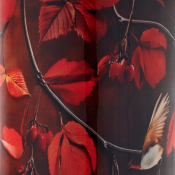 Metall Amphore INSTYLE auf Fuß mit Print, 17x17x46cm, dunkelbraun, Lepuro