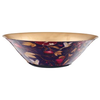 Metal bowl INSTYLE with print, 30x30x9cm, purple, Lepuro