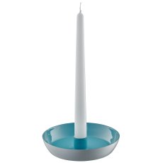 Metal bowl with candle holder, 14x14x2.5cm, jade, Lepuro