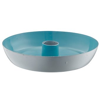 Metal bowl with candle holder, 14x14x2.5cm, jade, Lepuro