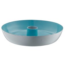 Metal bowl with candle holder, 14x14x2.5cm, jade, Lepuro