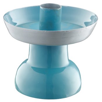 Metal candle holder with bowl, 10x10x10cm, jade, Lepuro