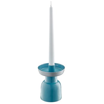 Metal candle holder with bowl, 10x10x14cm, jade, Lepuro