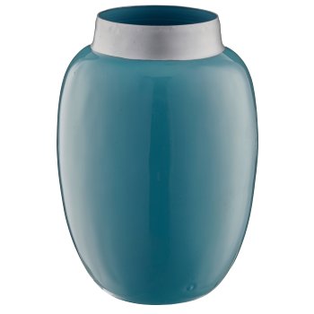 Metal vase, bulbous, 8x8x12cm, jade, Lepuro