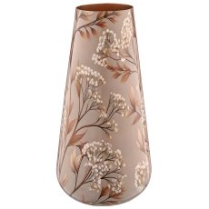 Metallgefäß INSTYLE, Drop, mit Blattdekor, 18x18x31cm, beige, Lepuro