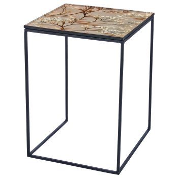 Metall Tisch INSTYLE mit Printmotiv auf Eisengestell, 3er Set,