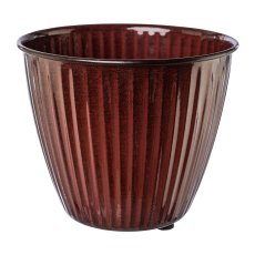 Metal planter KARROO, 16x16x14cm, bordeaux