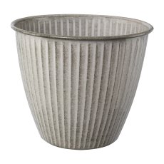 Metal Cachepot Karroo, 16x16x14cm, Cream