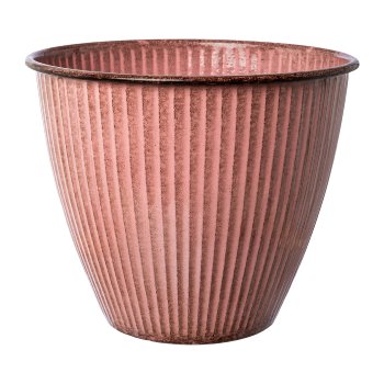 Metal planter KARROO, 26x26x22cm, light pink