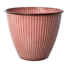 Metal planter KARROO, 26x26x22cm, light pink