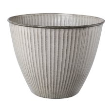 Metal Cachepot Karroo, 26x26x22cm, Cream