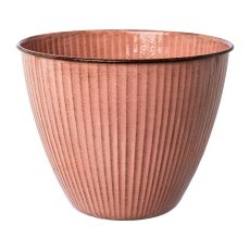 Metal planter KARROO, 33x33x26cm, light pink