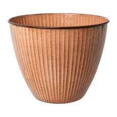 Metal planter KARROO, 33x33x26cm,apricot