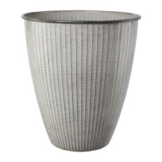 Metal Jar Karroo, 32x32x37cm, Cream